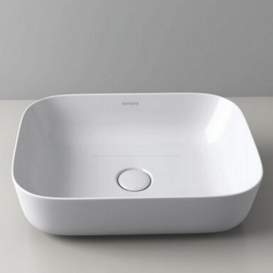 Επικαθήμενος Νιπτήρας Μπάνιου Πορσελάνης Soncera Napoli 60x40cm 210000023 Λευκός