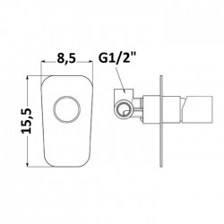 Μίκτης εντοιχισμού Orabella Gamma 10167 Χρωμέ 1 Εξόδου 