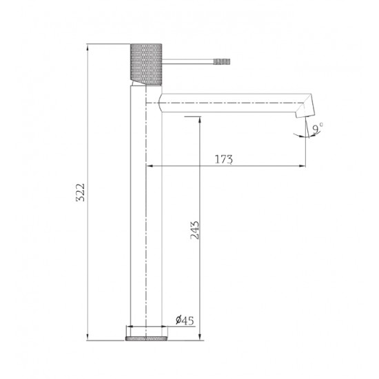 Μπαταρία Νιπτήρος Ψηλή Orabella Terra 10252 Rose Gold Με Βαλβίδα Clic Clac