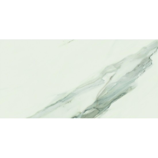 Πλακάκι Patmos 60Χ120 Retificatto Baldocer Λευκό Γυαλιστερό Απομίμησης Μαρμάρου