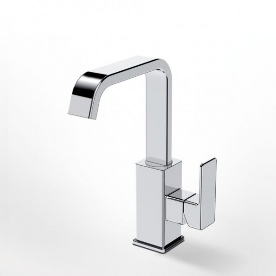 Μπαταρία Νιπτήρος La Torre Profili Plus Chrome 46601-100 Χρωμέ Με Βαλβίδα Clic-Clac