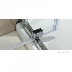 Καμπίνα Ντουζιέρας Axis Twin Pivot Clean Glass P2X80C-100 με 2 ανοιγόμενα φύλλα 77-81x185cm Chrome