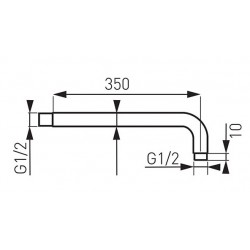 Βραχίονας παροχής νερού Ferro RN35 Χρωμέ