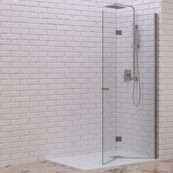 Διαχωριστικό Ντουζιέρας με Πτυσσόμενη Πόρτα 60x200cm Clear Glass Chrome Karag S 7 