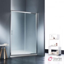 Ευθύγραμμη Καμπίνα Ντουζιέρας Starlet Slider 1+1 134-137 x 180 cm Fabric Χρωμέ
