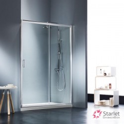 Ευθύγραμμη Καμπίνα Ντουζιέρας Starlet Slider 1+1 104-107 x 180 cm Clean Glass Χρωμέ