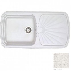 Ένθετος Νεροχύτης Γρανιτένιος Συνθετικός Sanitec 306 Classic 97x51 Granite White