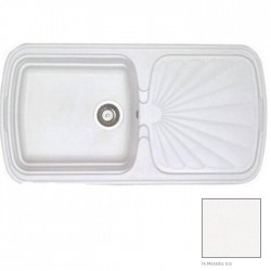 Ένθετος Νεροχύτης Γρανιτένιος Συνθετικός Sanitec 306 Classic 97x51 Metallic Ice