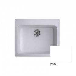 Ένθετος Νεροχύτης Γρανιτένιος Συνθετικός 60x50 Sanitec Classic 331 με 1 Γούρνα White