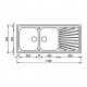 Ανοξείδωτος Νεροχύτης 116×50 Ένθετος Sanitec Cometa 11457 2VR Inox Σατινέ Ανοξείδωτος Νεροχύτης 116×50 Ένθετος Sanitec Cometa 11457 2VR Inox Σατινέ