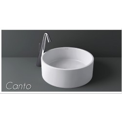 Επικαθήμενος Νιπτήρας Μπάνιου Πορσελάνης Soncera Canto 39.5x39.5εκ. 210000031 Λευκός