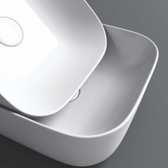 Επικαθήμενος Νιπτήρας Μπάνιου Πορσελάνης Soncera Sofi 39x39cm 210000001 Λευκός