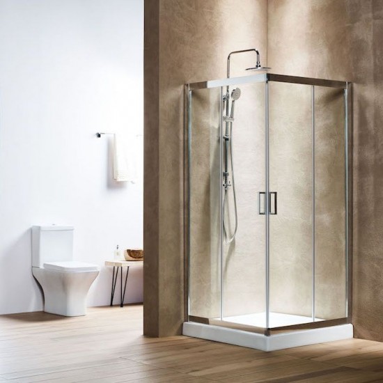 Τετράγωνη Καμπίνα Ντουζιέρας Tema New Line 90×90x180 Clear NL9090 Chrome Τετράγωνη Καμπίνα Ντουζιέρας Tema New Line 90×90x180 Clear NL9090 Chrome
