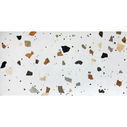 Πλακάκι Terrazo Karag 60x120 A' Λευκό Ματ