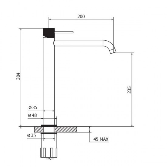 Μπαταρία Νιπτήρα Ψηλή με Βαλβίδα Teorema Lab 233411 Bourbon Μπαταρία Νιπτήρα Ψηλή με Βαλβίδα Teorema Lab 233411 Bourbon