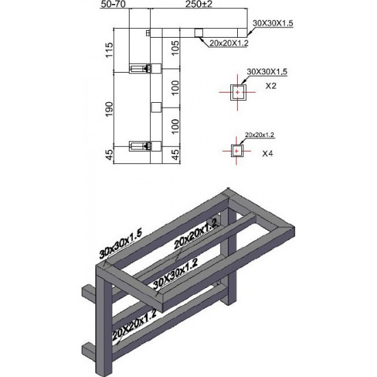 Θερμαντικό σώμα μπάνιου DESIGN 1 250×500×350mm KARAG Θερμαντικό σώμα μπάνιου DESIGN 1 250×500×350mm KARAG