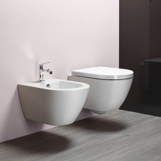 Λεκάνη Κρεμαστή Πορσελάνης GSI Norm Swirlflush 50 εκ. με κάλυμμα USPA White 8616-300 + 6035RU