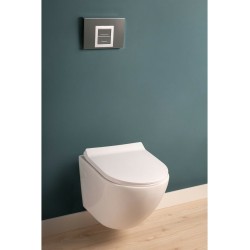 Λεκάνη Κρεμαστή Amco MD05 Rimless Λευκή Πορσελάνης Soft Close