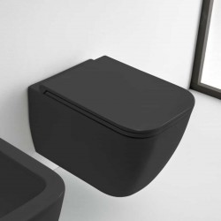 Λεκάνη Κρεμαστή Scarabeo Teorema Slim 512600SC-401 52 εκ. Μάυρη Ματ Τετραγωνισμένη Πορσελάνης με Κάλυμμα Duroplast Slim Soft Close Λεκάνη Κρεμαστή Scarabeo Teorema Slim 512600SC-401 52 εκ. Μάυρη Ματ Τετραγωνισμένη Πορσελάνης με Κάλυμμα Duroplast Slim Soft Close