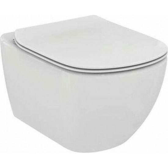 Λεκάνη Κρεμαστή Ideal Standard Tesi Silk Aquablade T0079V1 Λευκό Ματ 53 εκ. με Κάλυμμα Duroplast Slim Soft Close Λεκάνη Κρεμαστή Ideal Standard Tesi Silk Aquablade T0079V1 Λευκό Ματ 53 εκ. με Κάλυμμα Duroplast Slim Soft Close