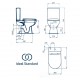Λεκάνη Πορσελάνης Ideal Standard Soft Close Exacto R038201 (63CM) Rimless Λευκή Οριζόντιας Αποχέτευσης Λεκάνη Πορσελάνης Ideal Standard Soft Close Exacto R038201 (63CM) Rimless Λευκή Οριζόντιας Αποχέτευσης
