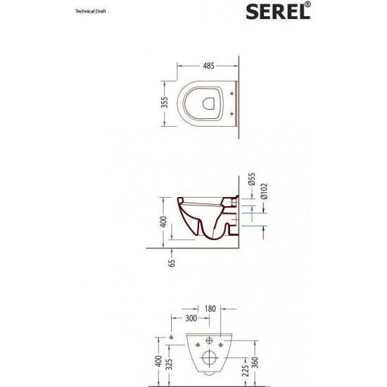 Λεκάνη Κρεμαστή Serel Smart Smart SM12B00-300 με Ενσωματωμένο Σύστημα Μπιντέ 48,5cm Πορσελάνης Λευκή με Κάλυμμα Αντιβακτηριακό Βακελίτη με Normal Close Κάλυμμα Λεκάνη Κρεμαστή Serel Smart Smart SM12B00-300 με Ενσωματωμένο Σύστημα Μπιντέ 48,5cm Πορσελάνης Λευκή με Κάλυμμα Αντιβακτηριακό Βακελίτη με Normal Close Κάλυμμα