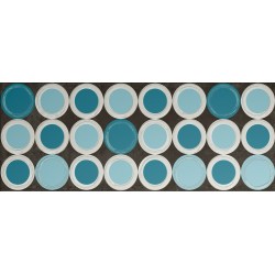 Πλακάκι Naxos Hub Decor Bubble 31,2Χ79,7 Ντεκόρ Κυπαρισσί-Μπλε Σατινέ