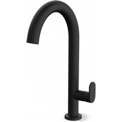 Μπαταρία Νιπτήρα Αναμεικτική Ορειχάλκινη Ψηλή Armando Vicario Slim Black Matt 500041-400 Μαύρη Ματ με Ψηλό Περιστρεφόμενο Ρουξούνι και Βαλβίδα Κλικ-Κλακ