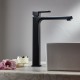 Μπαταρία Νιπτήρα Αναμεικτική Ορειχάλκινη Ψηλή Eurorama Quadra Black Matt 144309P-400 Μαύρη Ματ Τετραγωνισμένη με Βαλβίδα Κλικ-Κλακ για Επιτραπέζιο Νιπτήρα
