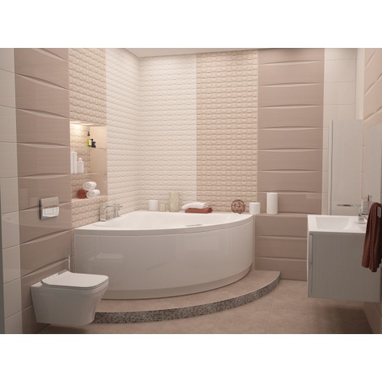 Πλακάκι Μπάνιου Linear Fango Decor (Καφέ) Decor 25x75 Γυαλιστερό