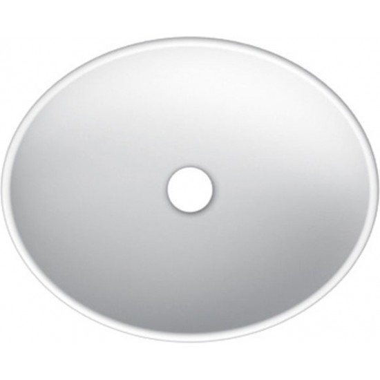 Νιπτήρας Μπάνιου Λευκός Πορσελάνης  Scarabeo Ovo 8011-300 41Χ33,5 εκ. Επικαθήμενος Οβάλ Χωρίς Τρύπα Υπερχείλισης και με Αντιμικροβιακή Επίστρωση