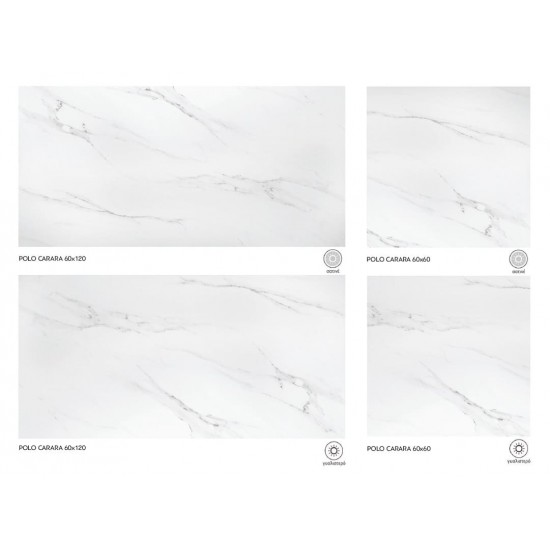 Πλακάκι Polo Carrara 60Χ60 Λευκό Γυαλιστερό