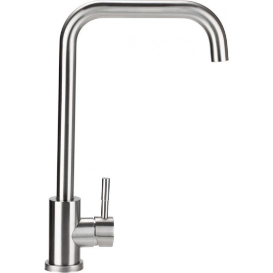 Μπαταρία Kουζίνας Αναμεικτική Carmine Inox Ματ 0202 με Περιστρεφόμενο Ρουξούνι