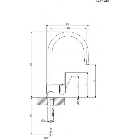 Μπαταρία Κουζίνας Πάγκου Armando Vicario Base 15780-100 Με Υψηλό Περιστρεφόμενο Ρουξούνι και Συρόμενο Ντουζ και Άθραυστο Σπιράλ Χρωμέ Μπαταρία Κουζίνας Πάγκου Armando Vicario Base 15780-100 Με Υψηλό Περιστρεφόμενο Ρουξούνι και Συρόμενο Ντουζ και Άθραυστο Σπιράλ Χρωμέ