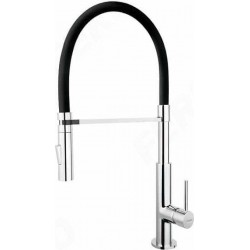 Μπαταρία Κουζίνας Αναμεικτική Ορειχάλκινη Πάγκου Ψηλή Praxis Libretto 1003 Χρωμέ Με αποσπώμενο, εύκαμπτο Ρουξούνι