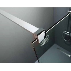 Διαχωριστικό Ντους Devon Iwis Walk In 120X200 cm με Χρωμέ Πλαίσιο IW 120C-100 Διάφανο με Κρύσταλλο Ασφαλείας Clean Glass 8mm