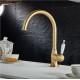 Μπαταρία Κουζίνας Πάγκου Bugnatese Oxford 6381-220 Vintage Με Υψηλό Περιστρεφόμενο Ρουξούνι Bronze με Λευκό Πόμολο Μπαταρία Κουζίνας Πάγκου Bugnatese Oxford 6381-220 Vintage Με Υψηλό Περιστρεφόμενο Ρουξούνι Bronze με Λευκό Πόμολο