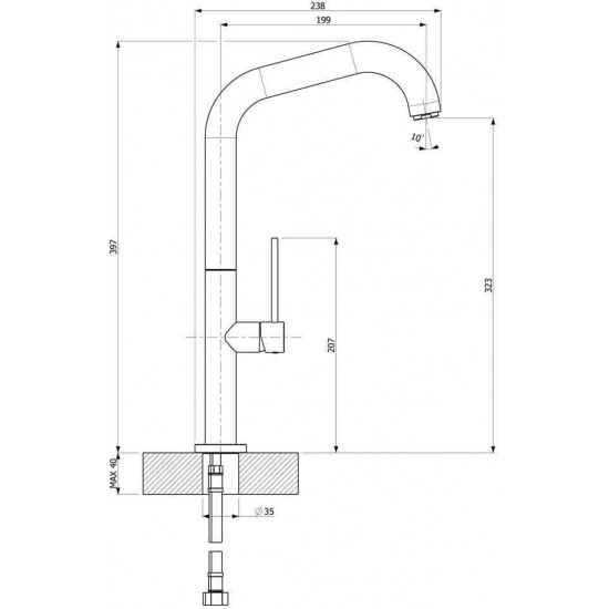 Μπαταρία Κουζίνας Πάγκου Carron Phoenix Tozo 48510-100 Χρωμέ Με Υψηλό Περιστρεφόμενο Ρουξούνι Μπαταρία Κουζίνας Πάγκου Carron Phoenix Tozo 48510-100 Χρωμέ Με Υψηλό Περιστρεφόμενο Ρουξούνι