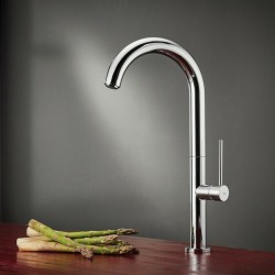 Μπαταρία Κουζίνας Πάγκου Eurorama 702515-111 Inox  Με Υψηλό Περιστρεφόμενο Ρουξούνι