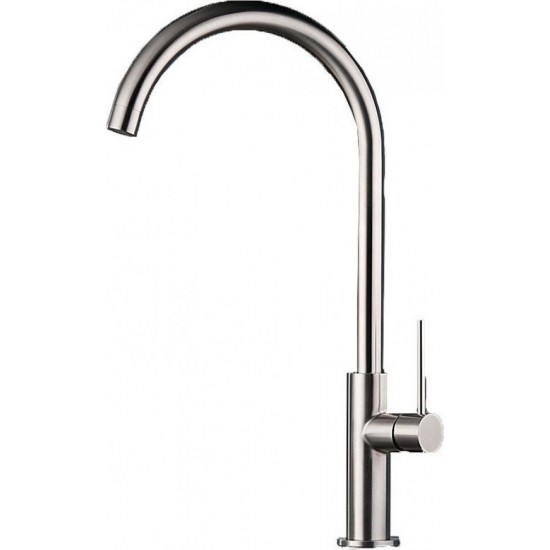 Μπαταρία Κουζίνας Πάγκου Eurorama 702515-111 Inox  Με Υψηλό Περιστρεφόμενο Ρουξούνι