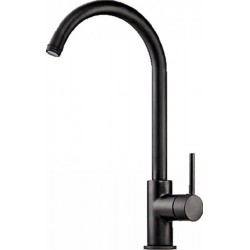 Μπαταρία κουζίνας Πάγκου Eurorama Tonda Black matt 145528-400  με Περιστρεφόμενο Ρουξούνι Μαύρη Ματ