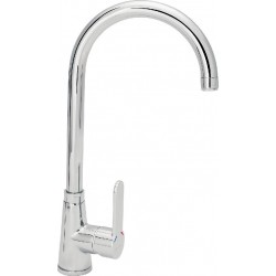 Μπαταρία Κουζίνας Πάγκου Ψηλή Modea Omega 00-2066 Viospiral Χρωμέ Με ψηλό Περιστρεφόμενο Ρουξούνι