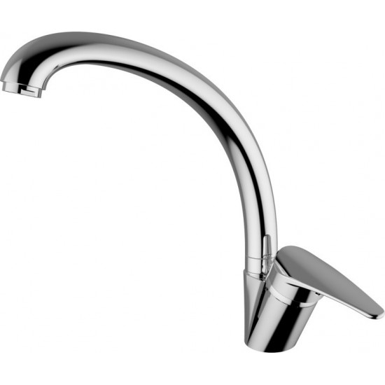 Μπαταρία Κουζίνας Πάγκου WTS KRISTAL KR620 Χρωμέ Με Υψηλό Περιστρεφόμενο Ρουξούνι Μπαταρία Κουζίνας Πάγκου WTS KRISTAL KR620 Χρωμέ Με Υψηλό Περιστρεφόμενο Ρουξούνι