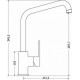 Μπαταρία Κουζίνας Πάγκου Viospiral Modea Omega 00-2062 Ψηλή με Περιστρεφόμενο Ρουξούνι Χρωμέ