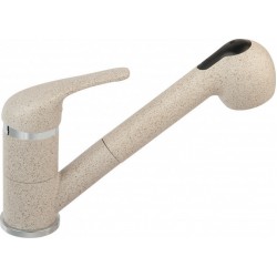 Μπαταρία Πάγκου Κουζίνας Ferro Freya Granite Beige BFR8S Με Περιστρεφόμενο Ρουξούνι με Αποσπώμενο Ντουζάκι