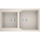 Νεροχύτης Γρανιτένιος Sanitec Ultra Granite 804 (86X50) Bianco Βαρέως Τύπου με 2 Ανισομερείς Γούρνες 