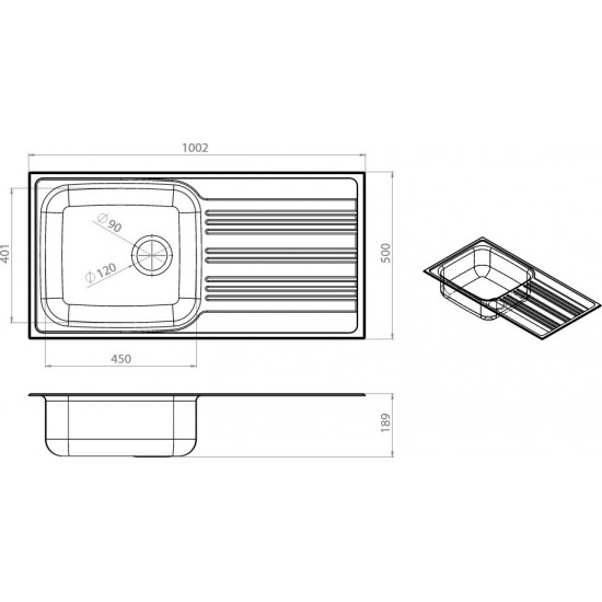 Νεροχύτης Ένθετος Fortinox Valley 25110-110 100x50 Inox Σατινέ Νεροχύτης Ένθετος Fortinox Valley 25110-110 100x50 Inox Σατινέ