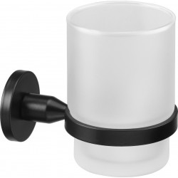 Ποτηροθήκη Τοίχου Μπάνιου Ορειχάλκινη Μαύρο Ματ Verdi Sigma 3030505 Με Στρογγυλή Ροζέτα Ποτηροθήκη Τοίχου Μπάνιου Ορειχάλκινη Μαύρο Ματ Verdi Sigma 3030505 Με Στρογγυλή Ροζέτα
