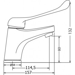 Μπαταρία Νιπτήρα Αναμεικτική Ορειχάλκινη Modea Elite Α.Μ.Ε.Α 00-2011 Χρωμέ Βαρέως Τύπου Χρωμέ με Βαλβίδα Αυτόματη