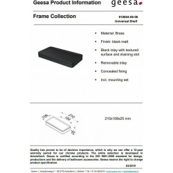 Εταζέρα Ραφιέρα Μπάνιου Ορειχάλκινη Μαύρο Ματ Geesa Frame 8804-400